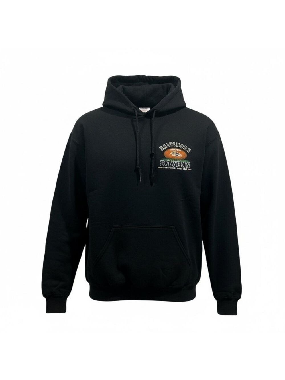 Majestic Black Mens Hooded Ravens Sweatshirt Medium NWT